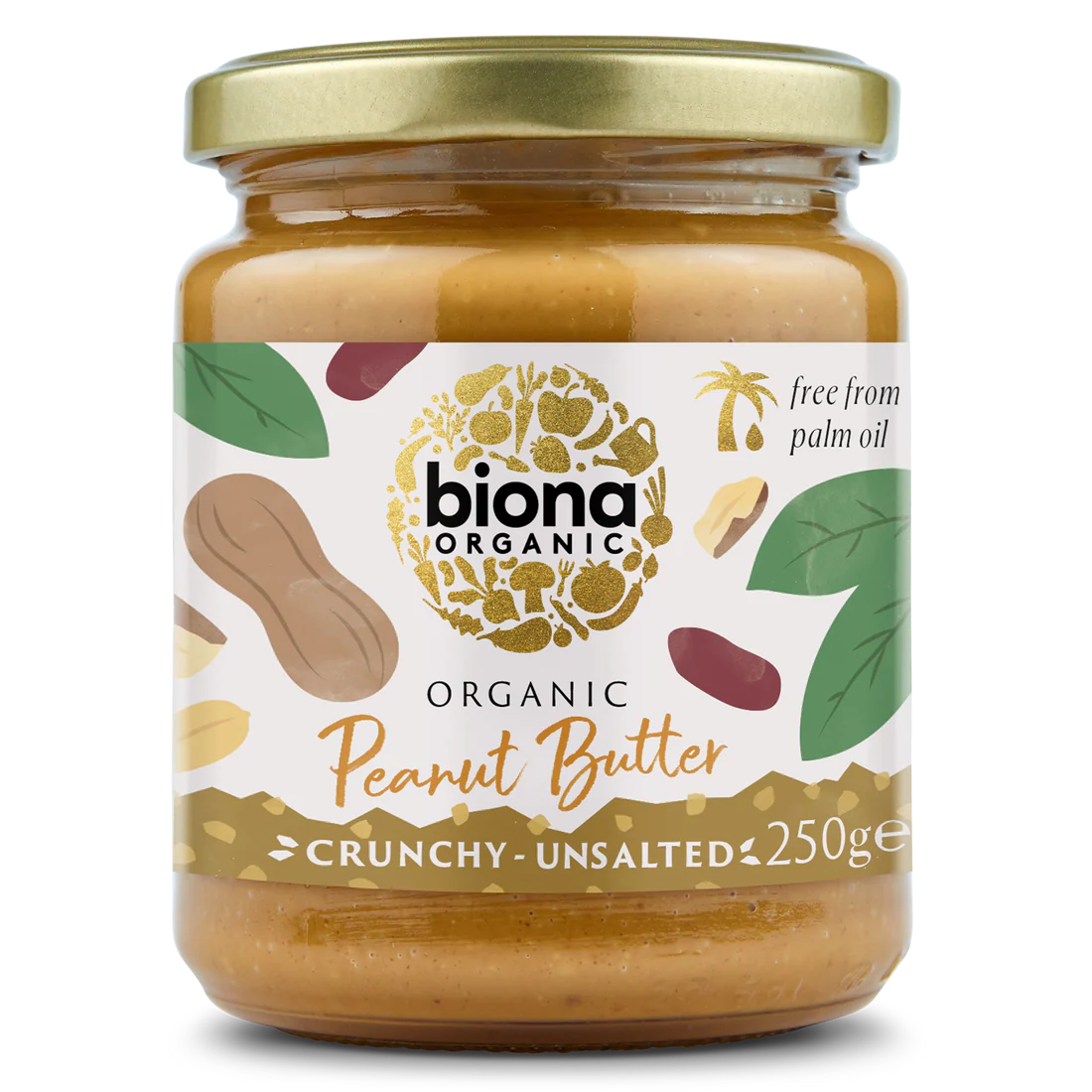 Ovaz - Unt de arahide, Biona, Organic Almond Butter Crunchy, borcan de 170 de grame