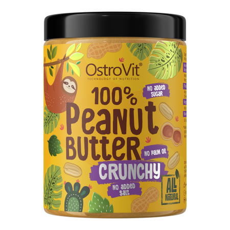 Unturi - Unt de arahide, OstroVit, 100% Crunchy peanut butter, borcan de 1kg