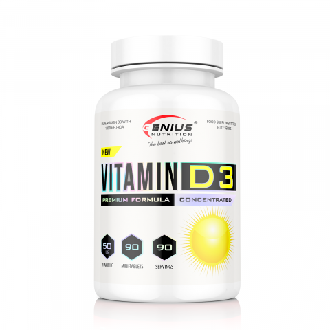 Vitamine si minerale - Vitamina D3, Genius Nutrition, 90 de capsule