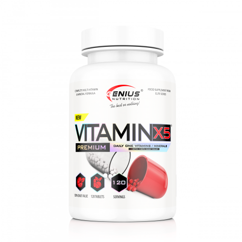 Magneziu - Complex de vitamine, Genius Nutrition, Vitamin-X5, 120 de tablete