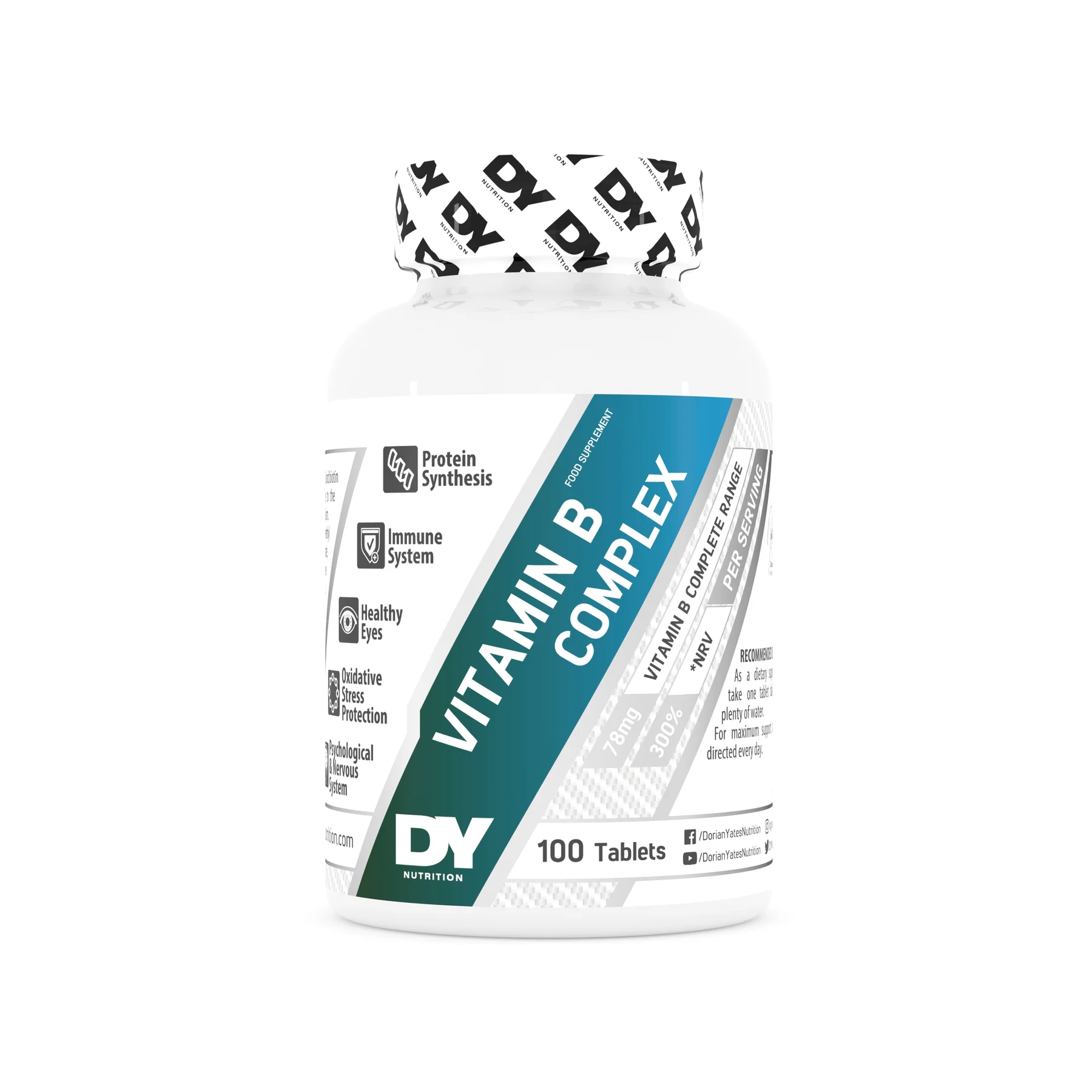 Vitamina E - Vitamina B, DY Nutrition, Vitamin B Complex, 100 de tablete