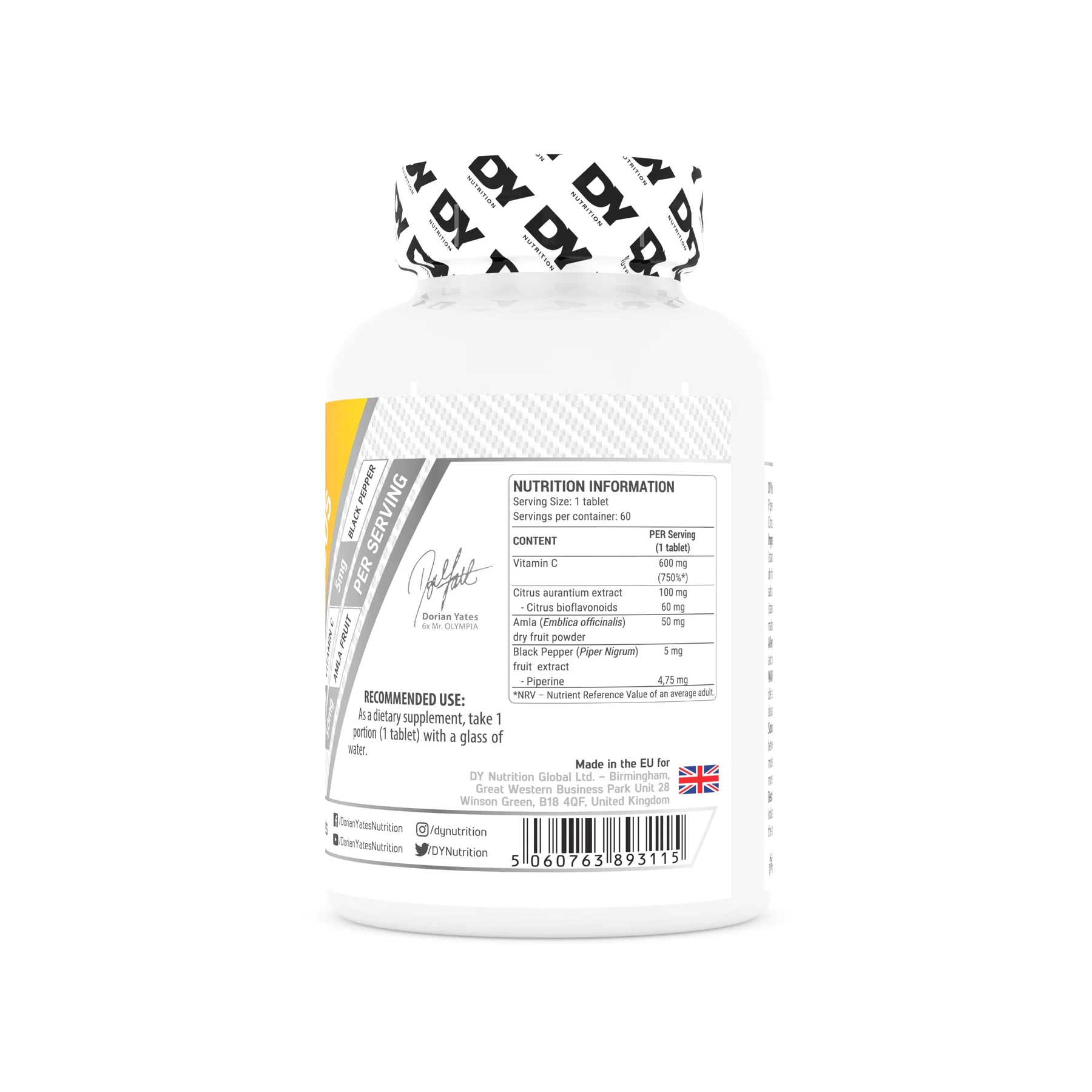 Vitamina C, DY Nutrition, Vitamin C Plus, 60 de tablete [2]