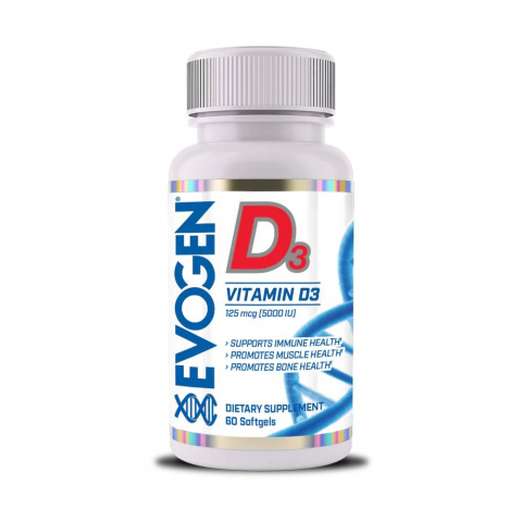 Sanatate generala - Vitamina D3, Evogen, 5000IU, 60 de capsule moi