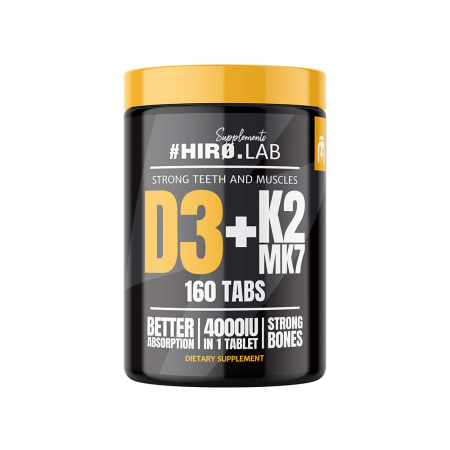 Stimulatoare hormonale - Vitamina D3+K2, Hiro Lab, 4000 UI + 100 ug, 160 de tablete