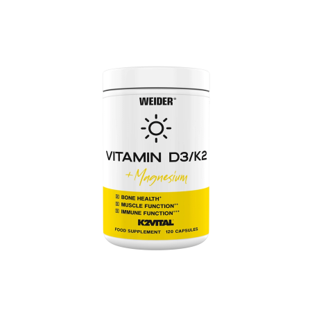 Vitamine si minerale - Vitamina D3/K2 + Magneziu, Weider, 120 de capsule