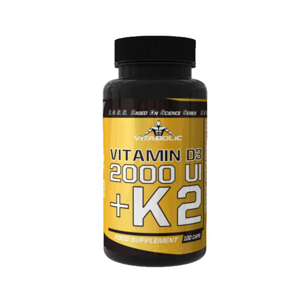 Vitamine si minerale - Vitamina D3 + K2, Vitabolic, 2000UI, 100 de tablete