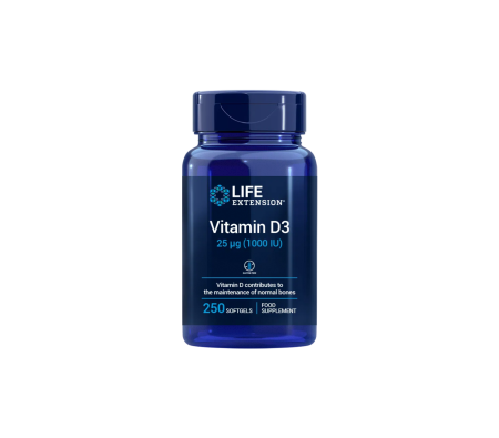 Vitamina D3 - Vitamina D3, Life Extension, Vitamin D3 25 μg, 250 de capsule moi