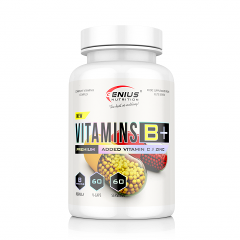 Vitamine si minerale - Complex de vitamina B, Genius Nutrition, Vitamins B+, 60 de capsule