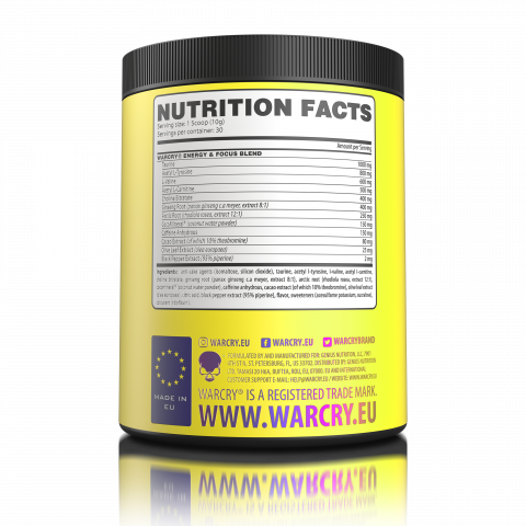 Pre-workout, Genius Nutrition, Warcry Energy, 300 de grame, pudra [1]