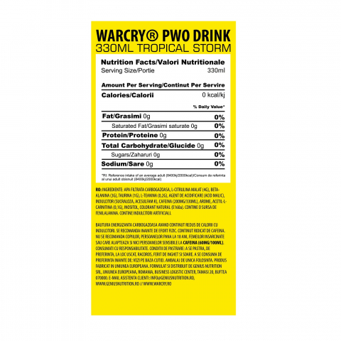 Pre-workout, Genius Nutrition, Warcry, doza de 330ml [1]