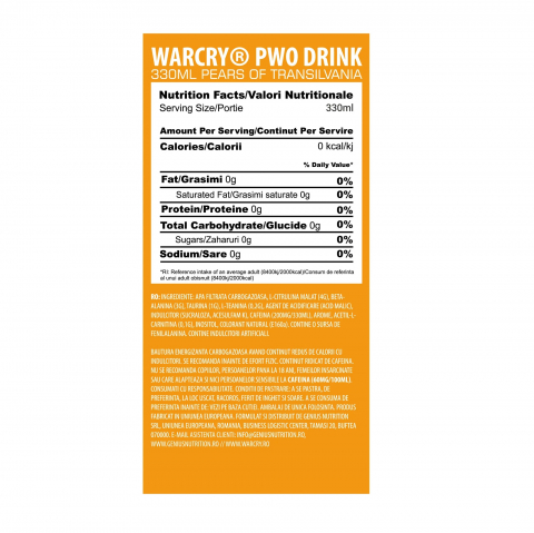 Pre-workout, Genius Nutrition, Warcry, doza de 330ml [1]