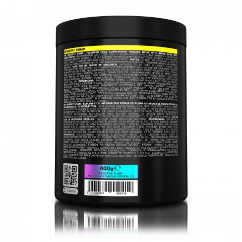 Pre-workout fara cofeina, Genius Nutrition, Warcry Pump, 400 de grame, pudra [1]