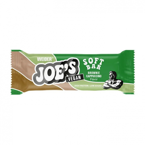 Gustari si bauturi proteice - Baton proteic vegan, Weider, Joe's Soft Bar, baton de 50 de grame