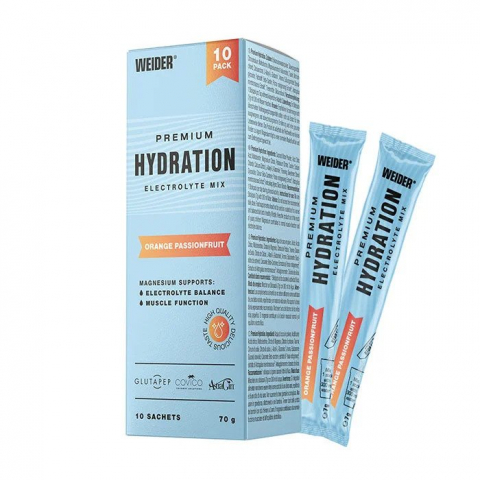 Energie si hidratare - Saruri de hidratare, Weider, Premium Hydration Electrolyte Mix, 10 plicuri