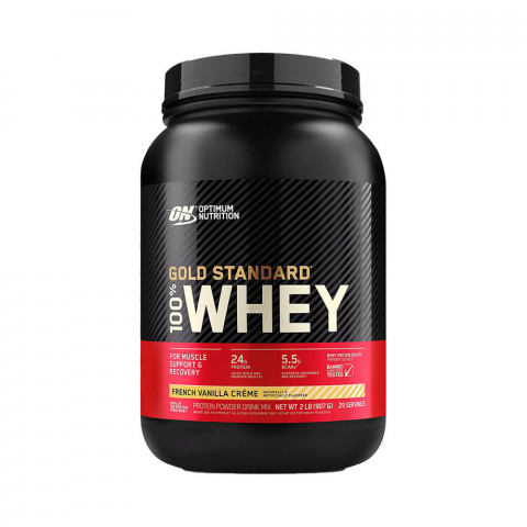 Proteina - Proteina din zer, Optimum Nutrition, 100% Whey Gold Standard Protein, 908 grame, pudra proteica