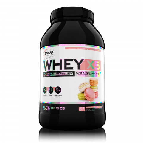 Proteina - Concentrat proteic din zer, Genius Nutrition, Whey-X5, 2kg, pudra proteica