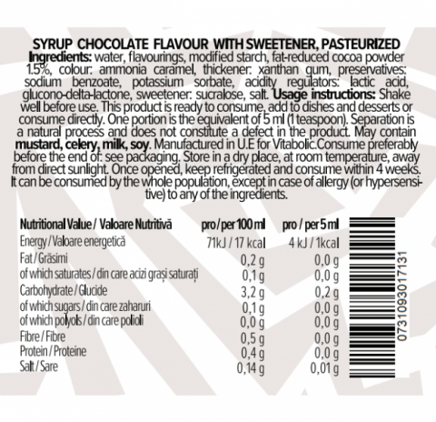 Sirop, Vitabolic, Zero Syrup, 425ml [2]
