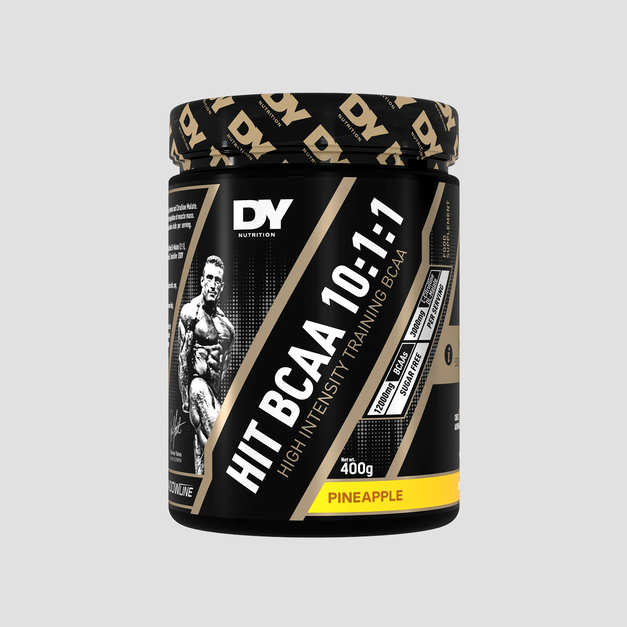 Aminoacizi, DY Nutrition, HIT BCAA 10:1:1, 400 de grame, pudra Ananas