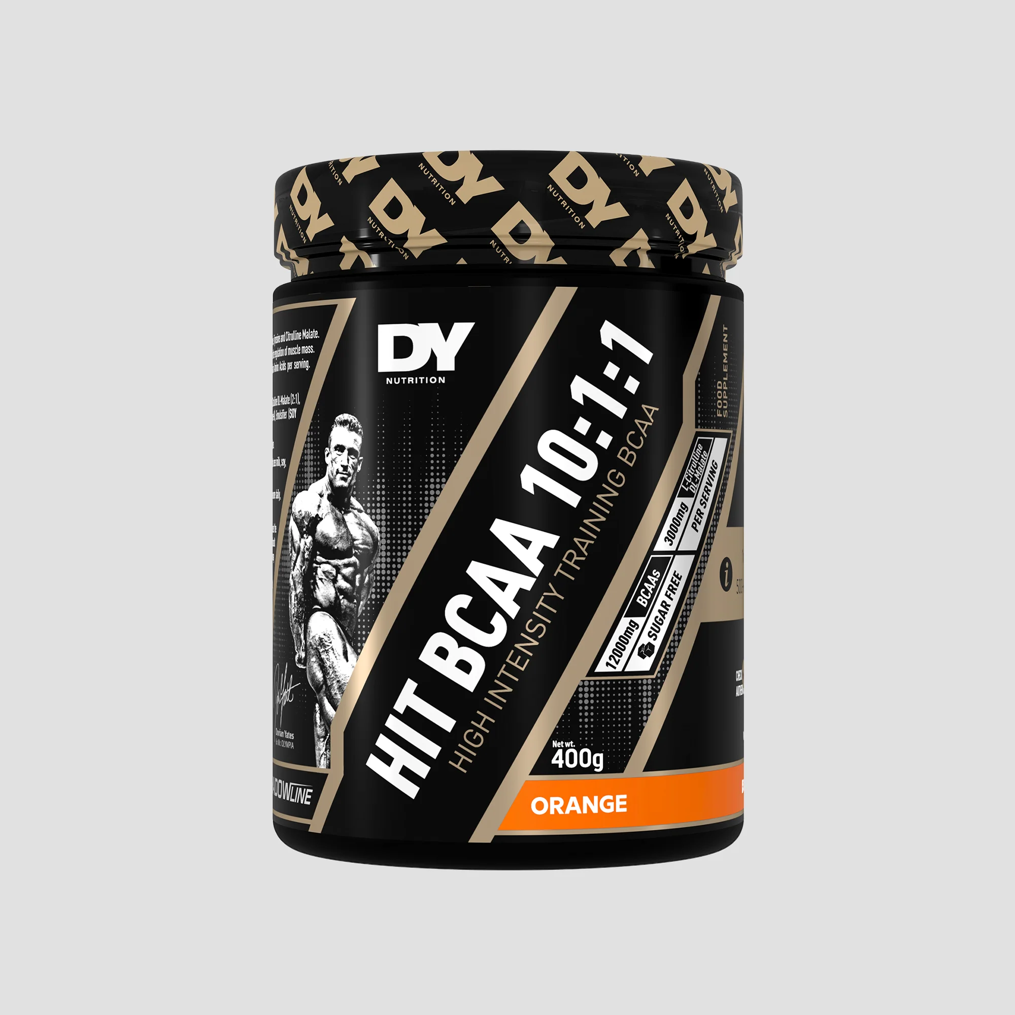 Aminoacizi, DY Nutrition, HIT BCAA 10:1:1, 400 de grame, pudra Portocala