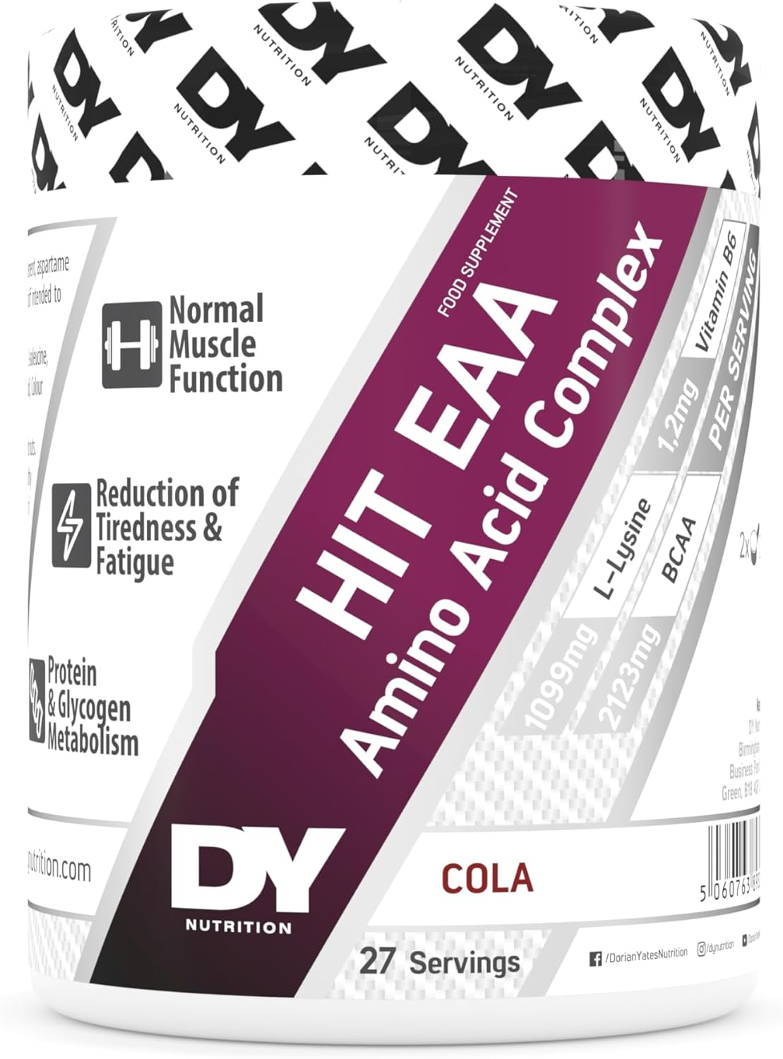 Aminoacizi esentiali, DY Nutrition, HIT EAA Amino Acid Complex, 360 de grame, pudra Cola