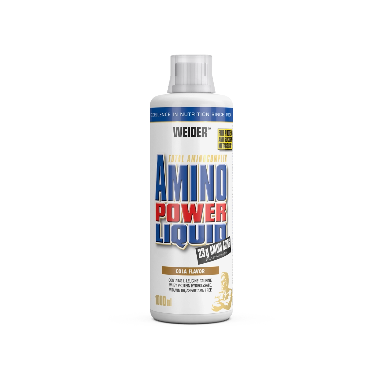 Aminoacizi lichizi, Weider, Amino Power Liquid, sticla de 1 litru Cola