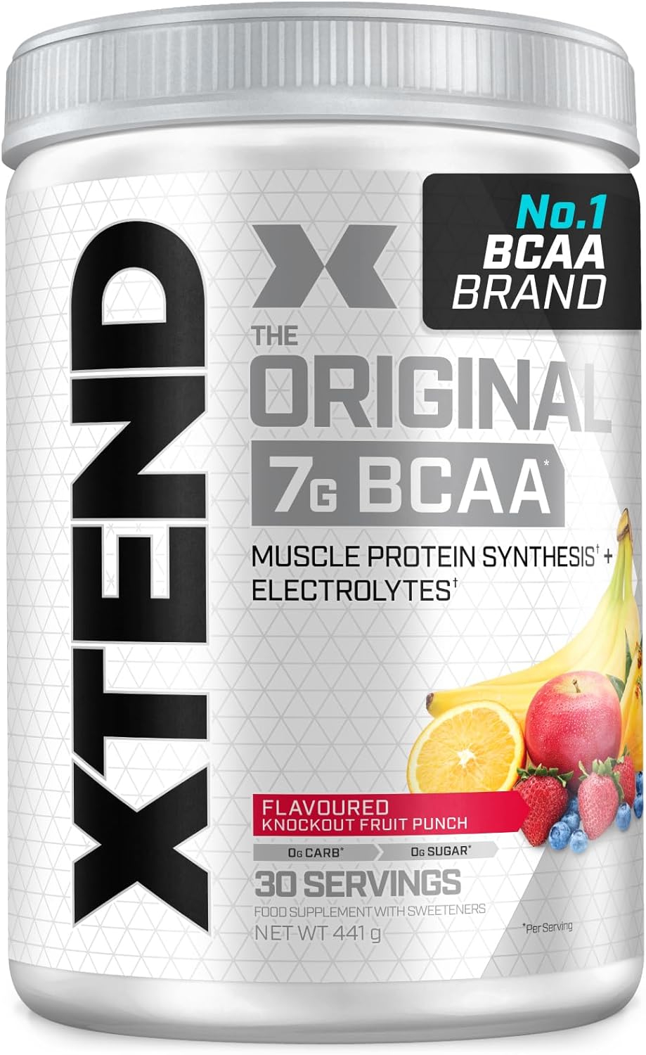 Aminoacizi, Xtend, Original 7g BCAA, 30 de serviri, pudra Fruit Punch