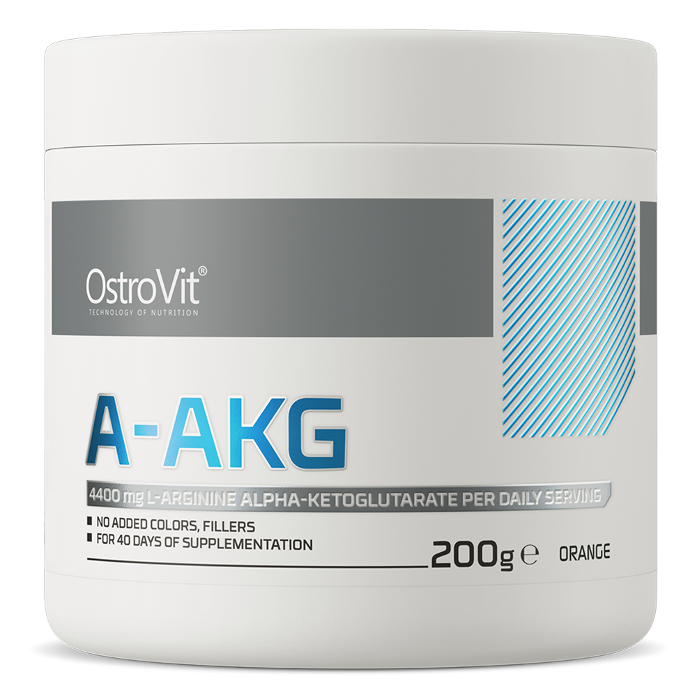 Arginina Alfa-Ketoglutarat, Ostrovit, A-AKG, 200 grame, pudra Orange
