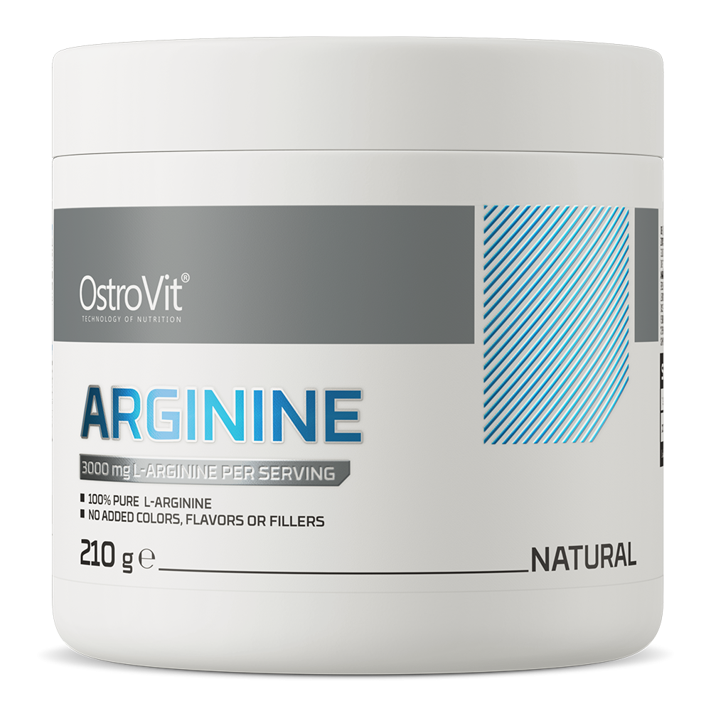 Arginina, OstroVit, Arginine, 210 grame, pudra Natural