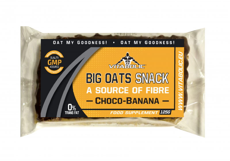 Baton din ovaz, Vitabolic, Big Oats Snack, 125 de grame Choco-Banana