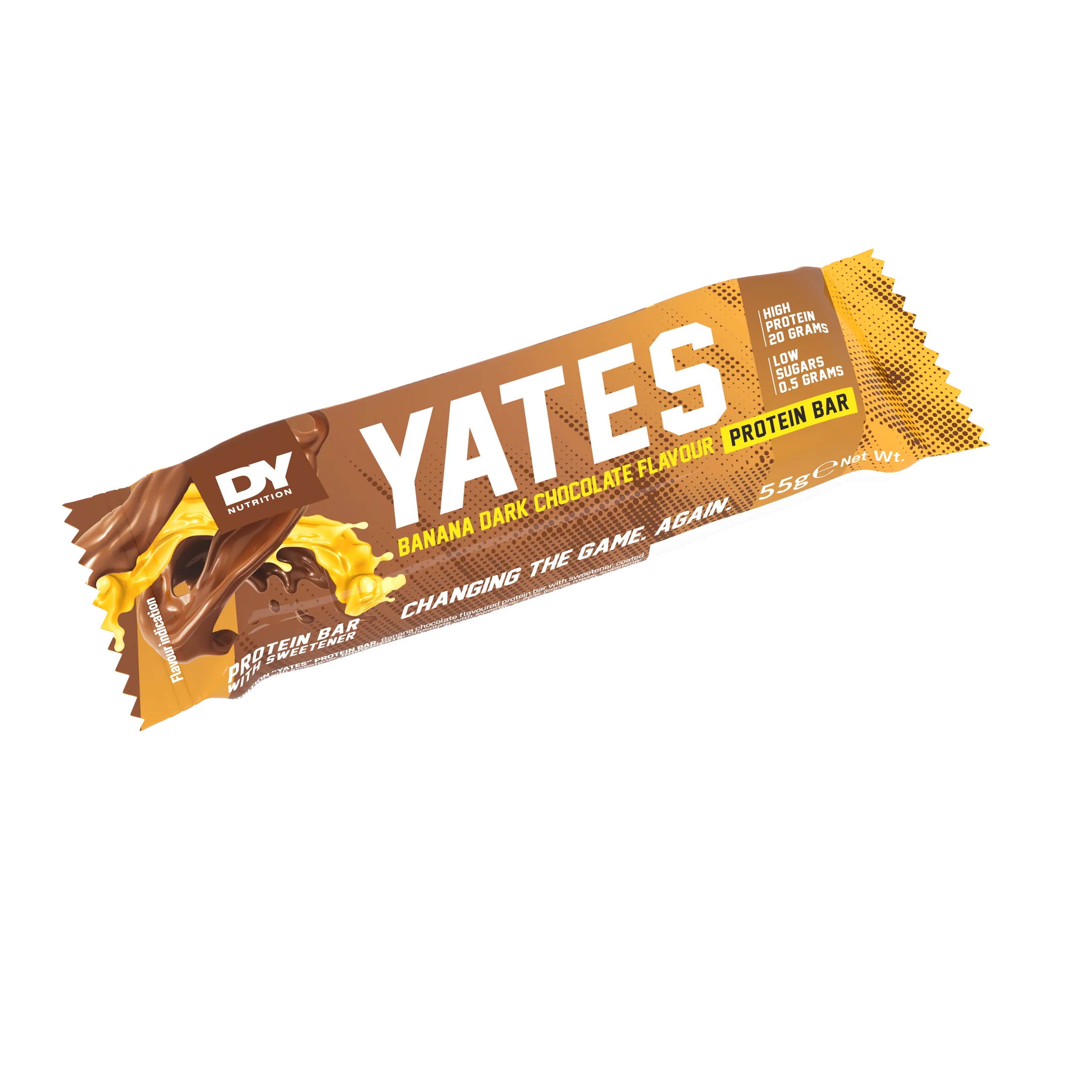 Baton proteic, DY Nutrition, Yates Bar, baton de 60 de grame Banana Dark Chocolate