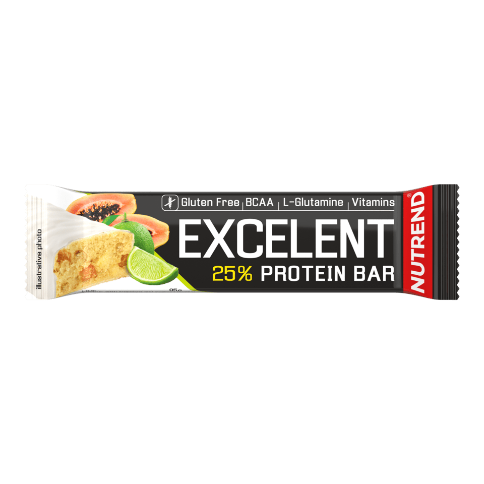 Baton proteic, Nutrend, Excelent protein bar, 85 de grame Lime and Papaya