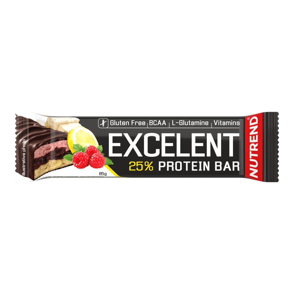 Baton proteic, Nutrend, Excelent protein bar, 85 de grame Lemon-Curd Cheese-Raspberry