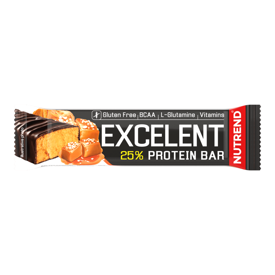 Baton proteic, Nutrend, Excelent protein bar, 85 de grame Salted Caramel