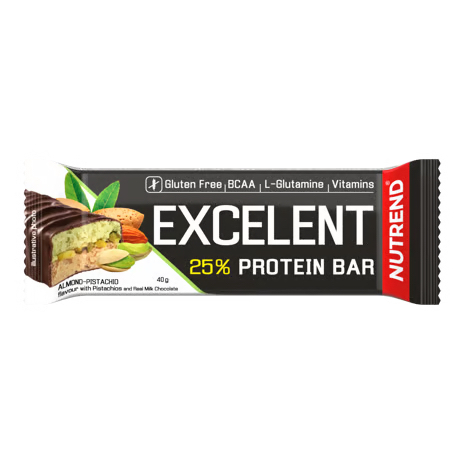 Baton proteic, Nutrend, Excelent protein bar, 85 de grame Almond-Pistachio
