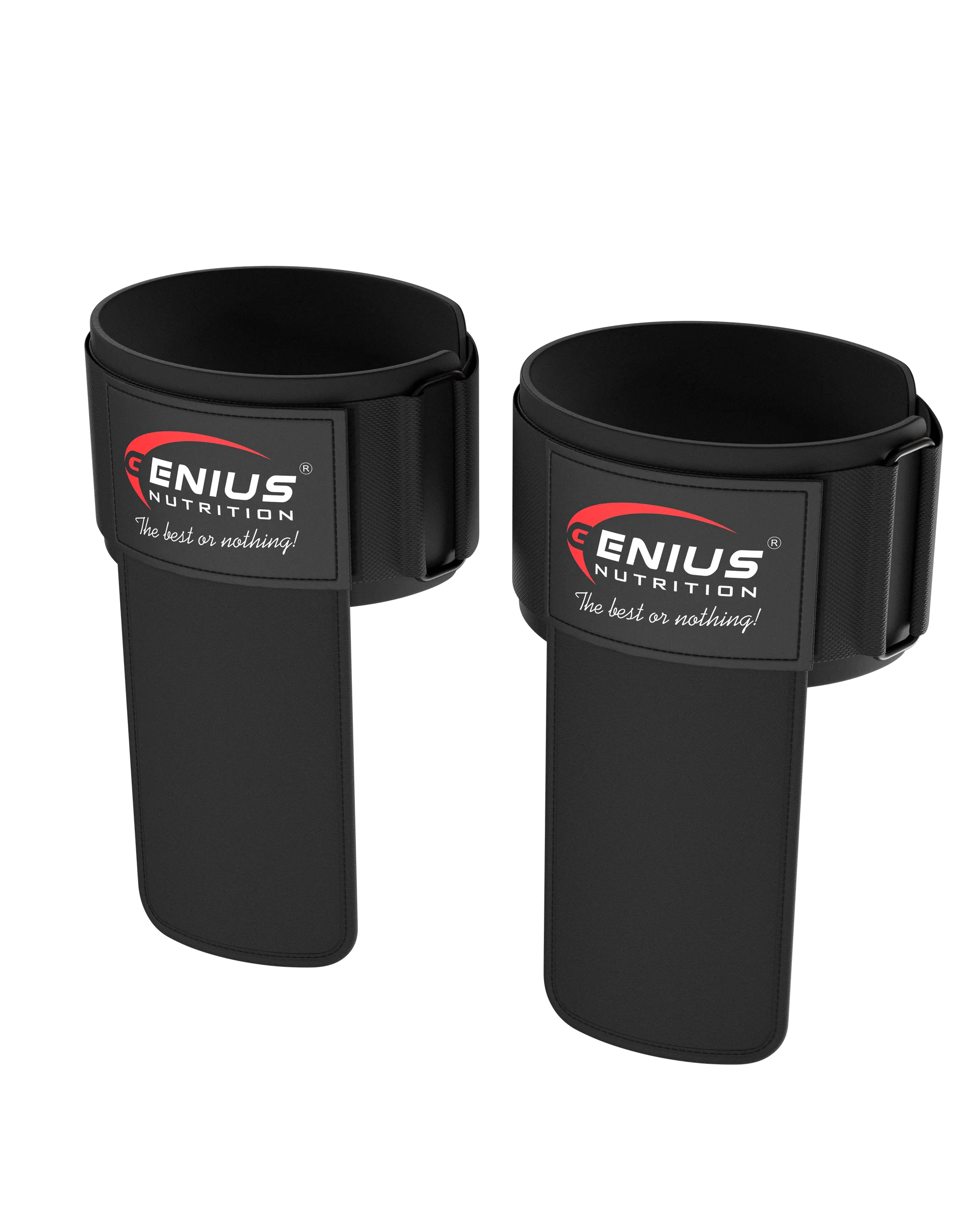Benzi incheieturi din neopren, Genius Nutrition, Grip Pads, Rosu Negru Negru