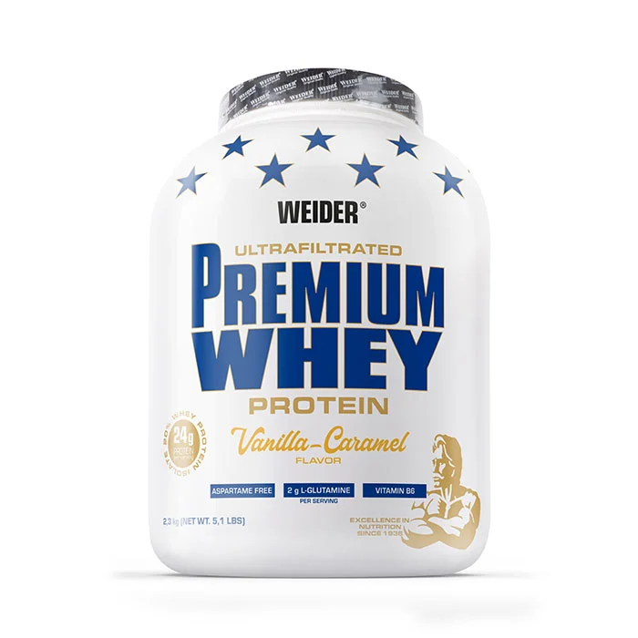 Concentrat proteic din zer, Weider, Ultrafiltrated Premium Whey, 2.3 kg, pudra proteica Vanilla-Caramel