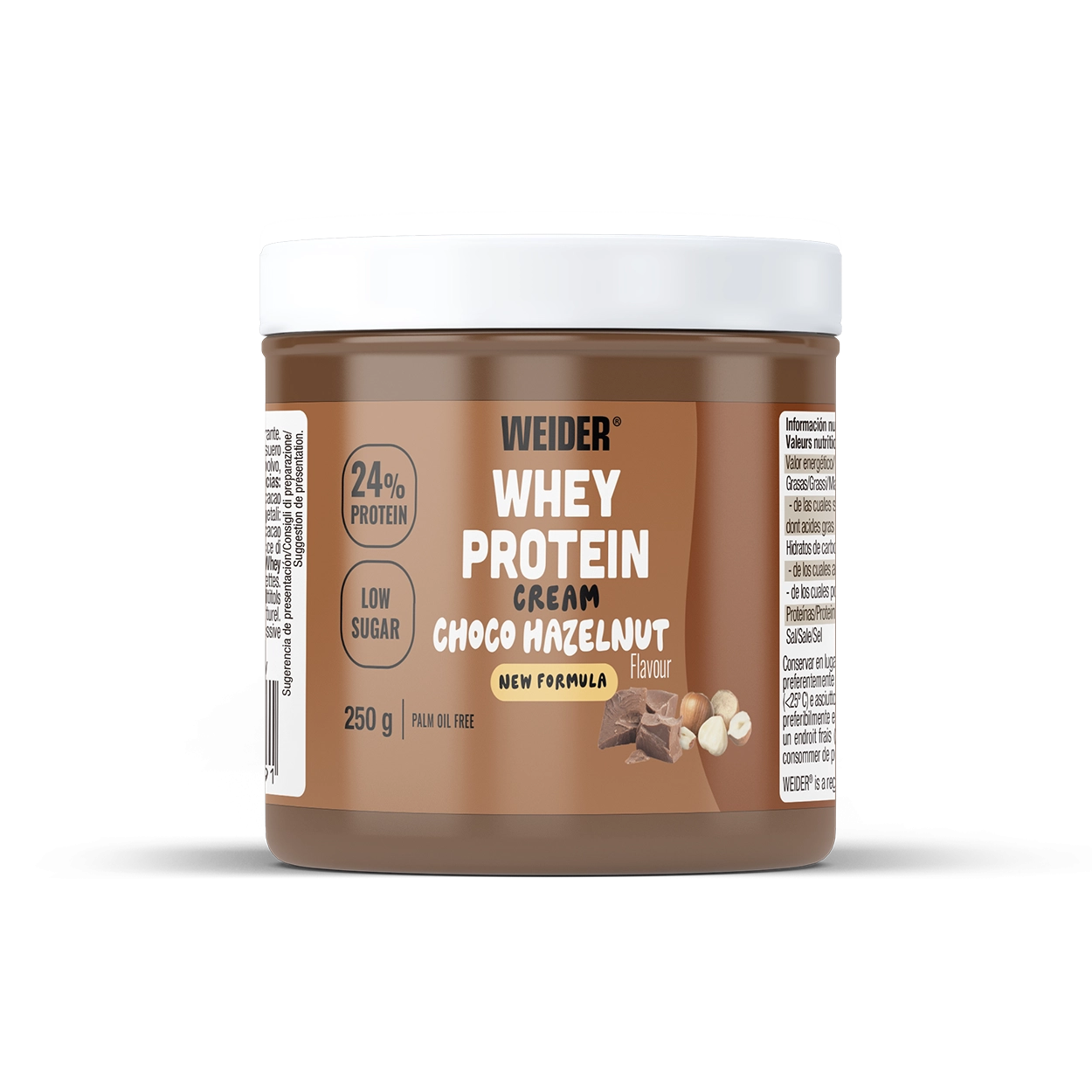 Crema proteica, Weider, Whey Protein Cream, borcan de 250 de grame Choco Hazelnut