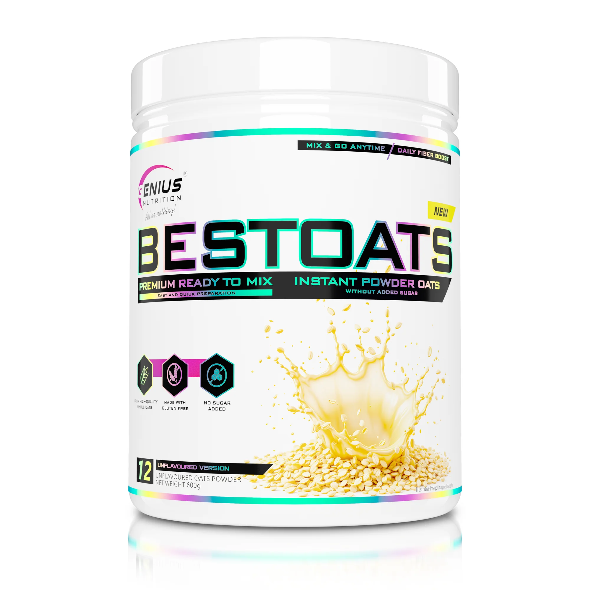 Faina de ovaz, Genius Nutrition, Bestoats, 600 de grame, pudra Unflavoured