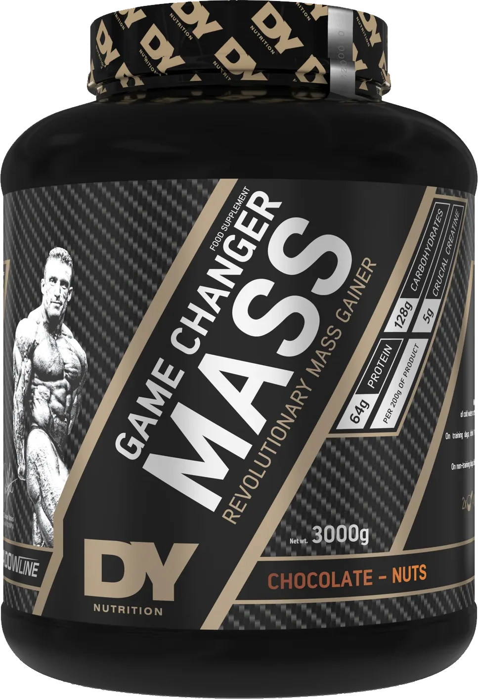 Gainer, DY Nutrition, Game Changer Mass, 3Kg, pudra Ciocolată cu Alune