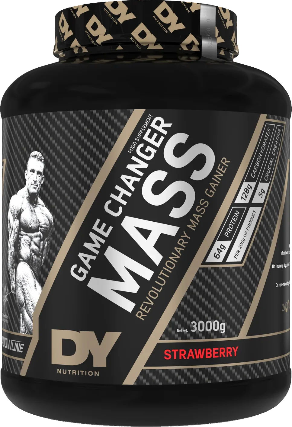 Gainer, DY Nutrition, Game Changer Mass, 3Kg, pudra Capsuni