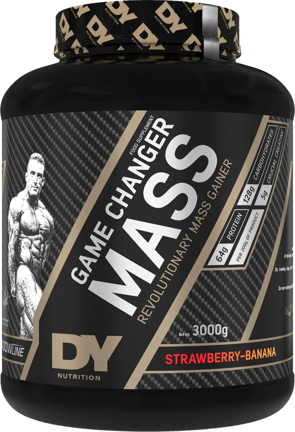 Gainer, DY Nutrition, Game Changer Mass, 3Kg, pudra Căpșuni și Banane
