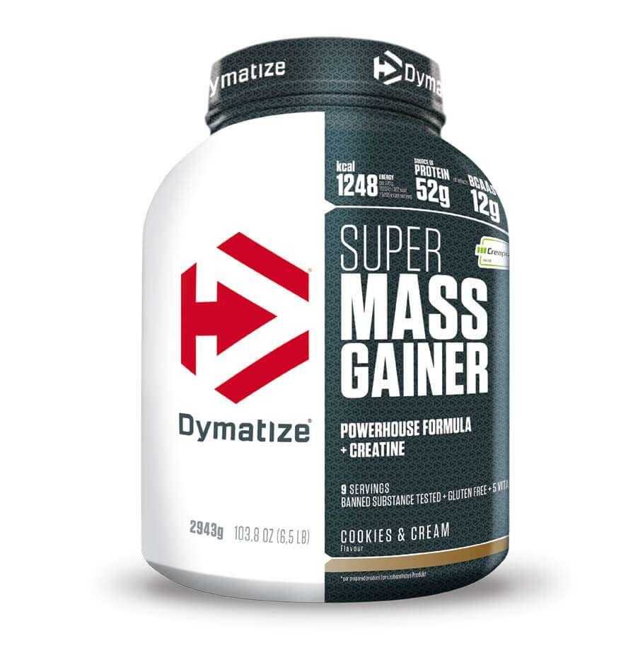 Gainer, Dymatize, Super Mass Gainer, 2.94kg, pudra proteica Cookies & Cream