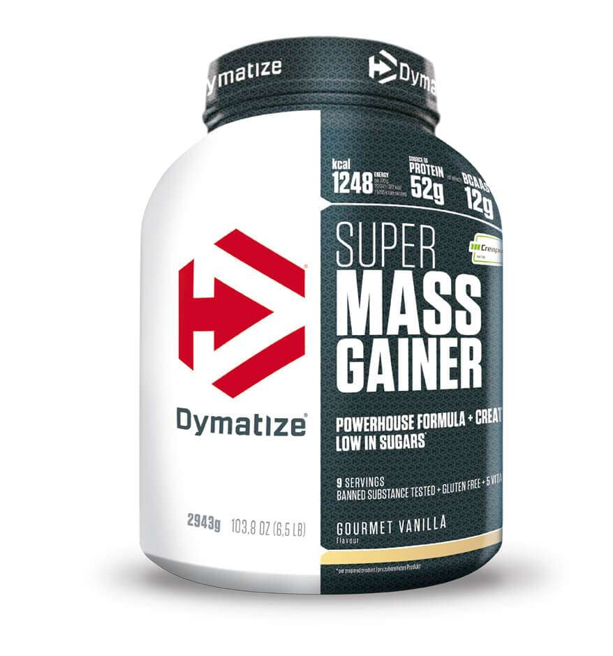 Gainer, Dymatize, Super Mass Gainer, 2.94kg, pudra proteica Gourmet Vanilla