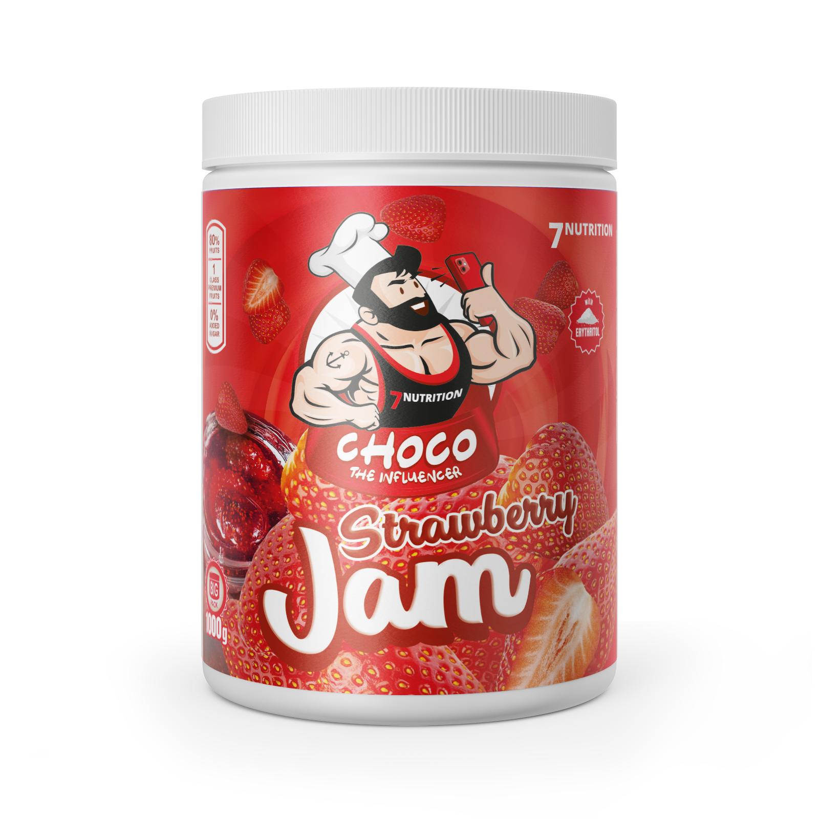 Gem fara zahar adaugat, 7 Nutrition, Jam, borcan de 1kg Strawberry