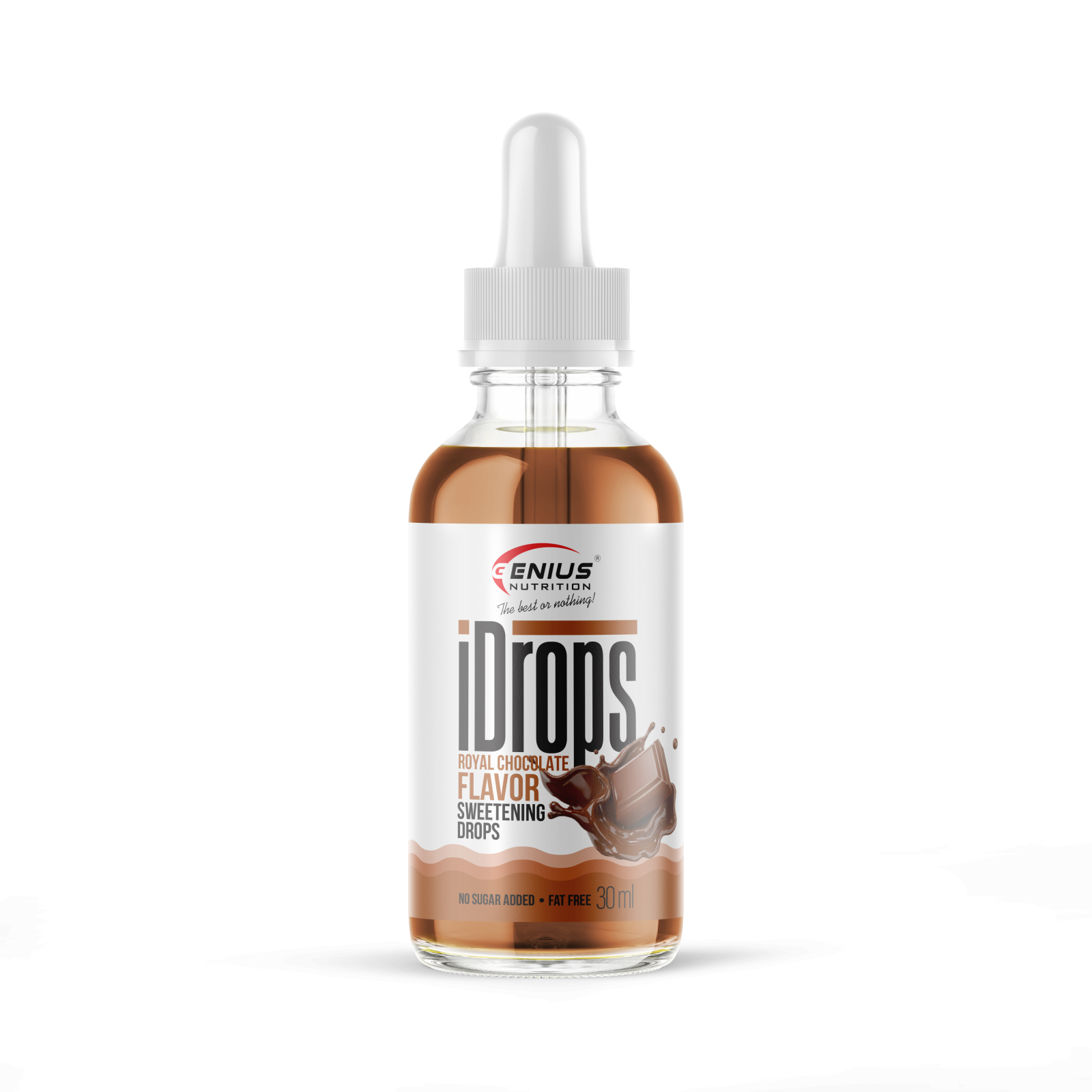 Indulcitor, Genius Nutrition, iDrops, sticluta de 30ml Royal chocolate