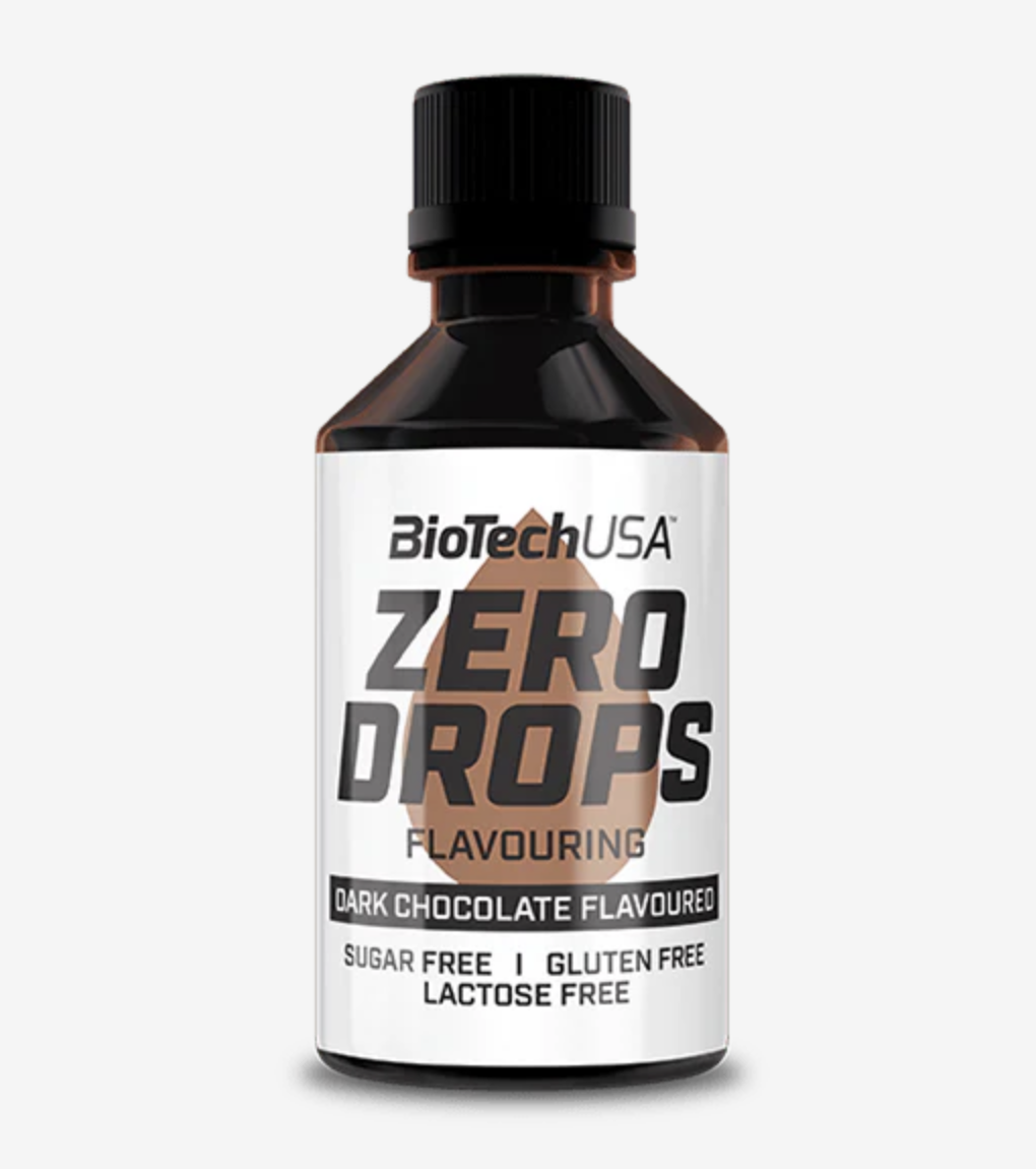 Indulcitor fara zahar, Biotech USA, Zero Drops, sticlute de 50ml Dark chocolate