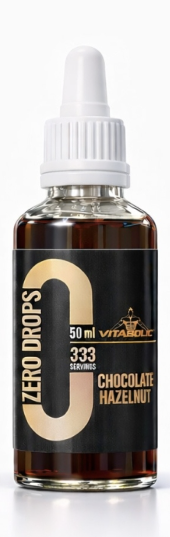 Indulcitor natural, Vitabolic, Natural Zero Drops, sticluta de 50 ml Chocolate Hazelnut