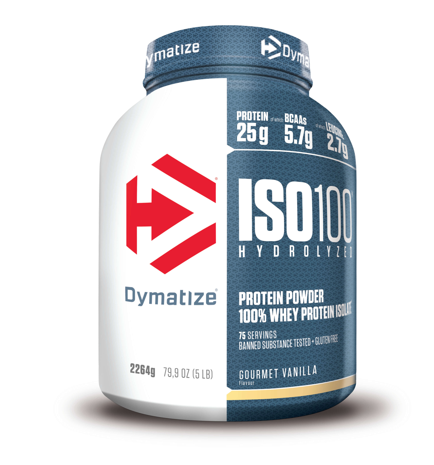 Iso 100 Hydrolized Proteina hidrolizata, Dymatize, Iso 100 Hydrolized, 2.2kg, pudra proteica Gourmet Vanilla