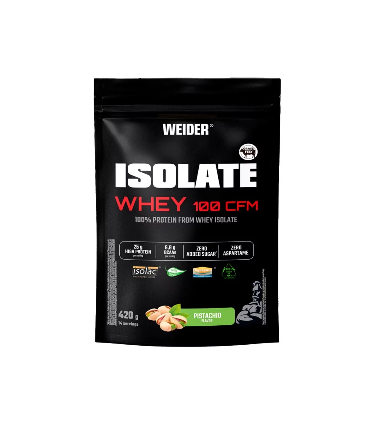 Izolat proteic, Weider, Isolate Whey 100 CFM, 420 de grame, pudra proteica Pistachio