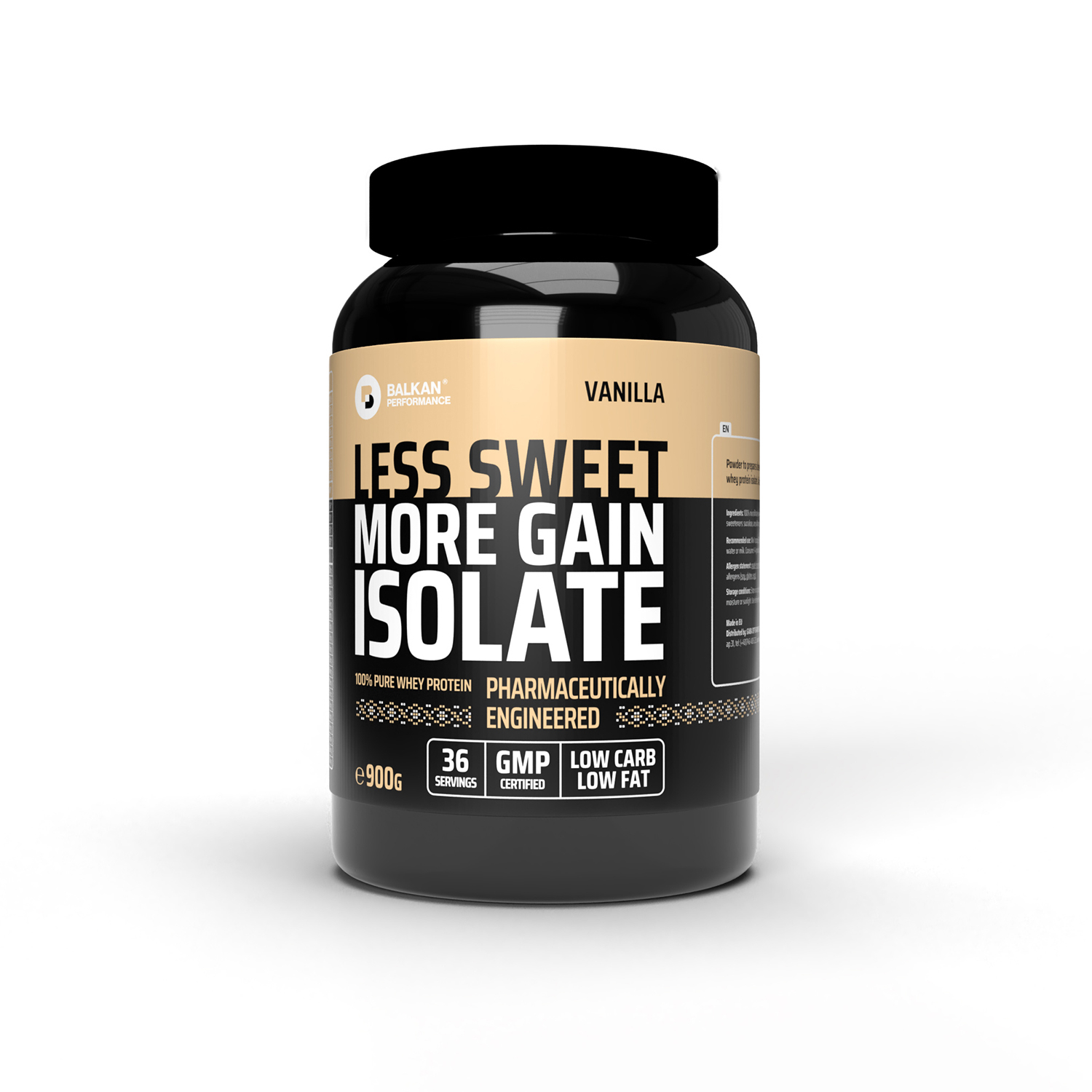 Izolat proteic, Balkan Pharmaceuticals, 100% Pure Whey Isolate, 900 grame, pudra proteica Vanilie